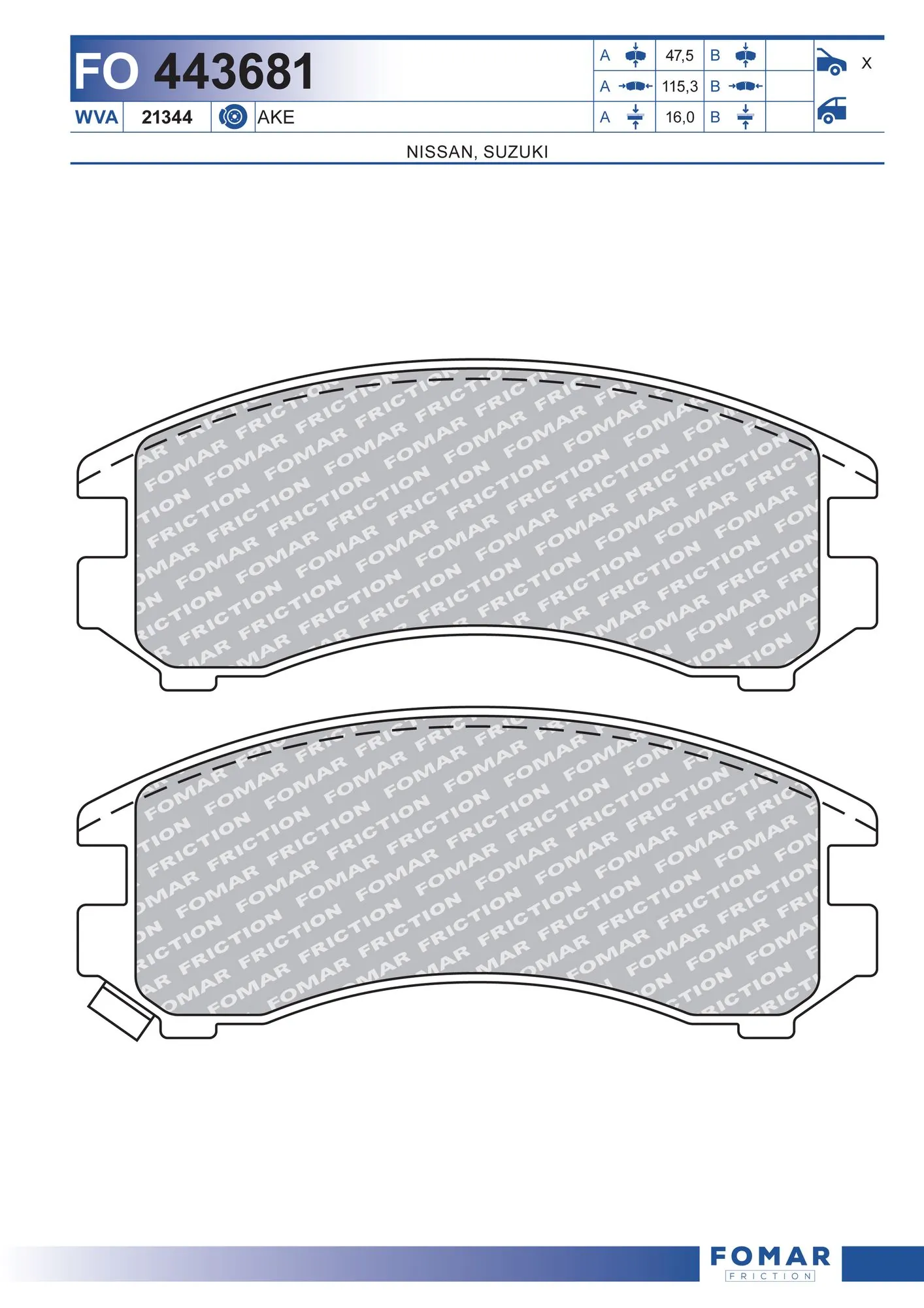 Brake Pad Set, disc brake